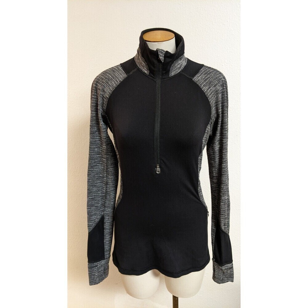 Women's Lululemon Race Your Pace 1/2 Zip Black / Coco Pique Black Pullover Top 6 - Picture 2 of 16